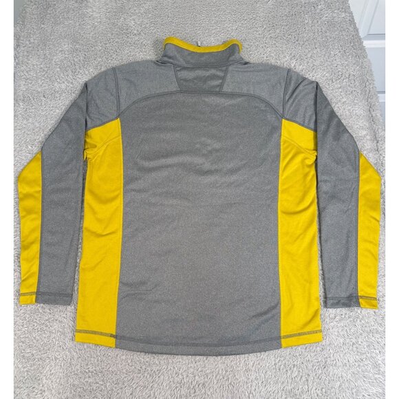 The North Face 1/4 Zip Pullover Mens L Gray & Yellow Outdoors Casual - Picture 10 of 12